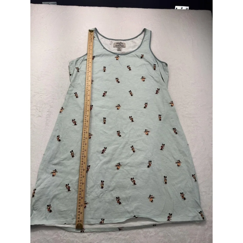 Disney Parks Sleep Shirt Womens XL Green Minnie Mouse Print Jersey Tommy Bahama